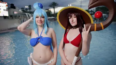 Konosuba
@_caughtredheaded Aqua
@kitbitcosplay Megumin