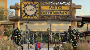 The outdoor arts and entertainment area.