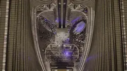 Looking down from the 47th floor of the Marriot Marquis.