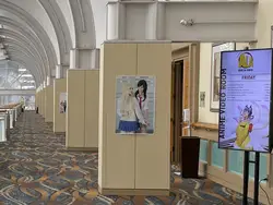 Photos submitted by cosplayers and photographers were displayed all around the convention center.