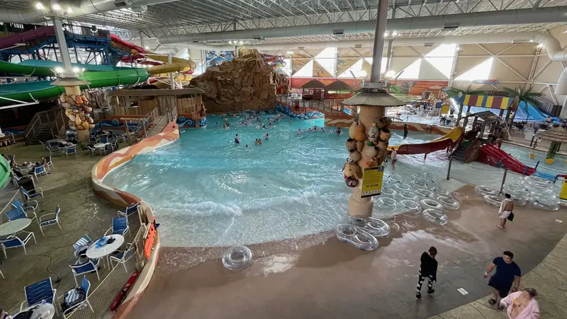 The wave pool at the Wisconsin Dells Kalahari resort.
