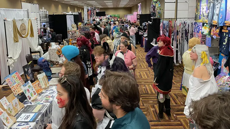 Attendees shop the artist alley.