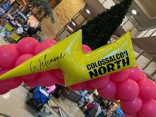 Balloons welcome Colossalcon North attendees.